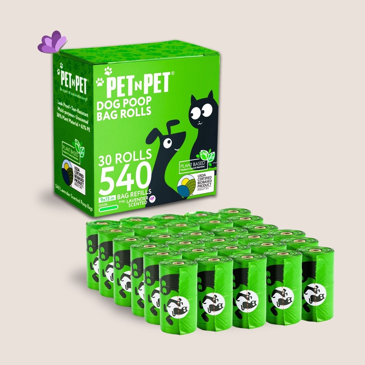 41% Plant-based Poop Bags