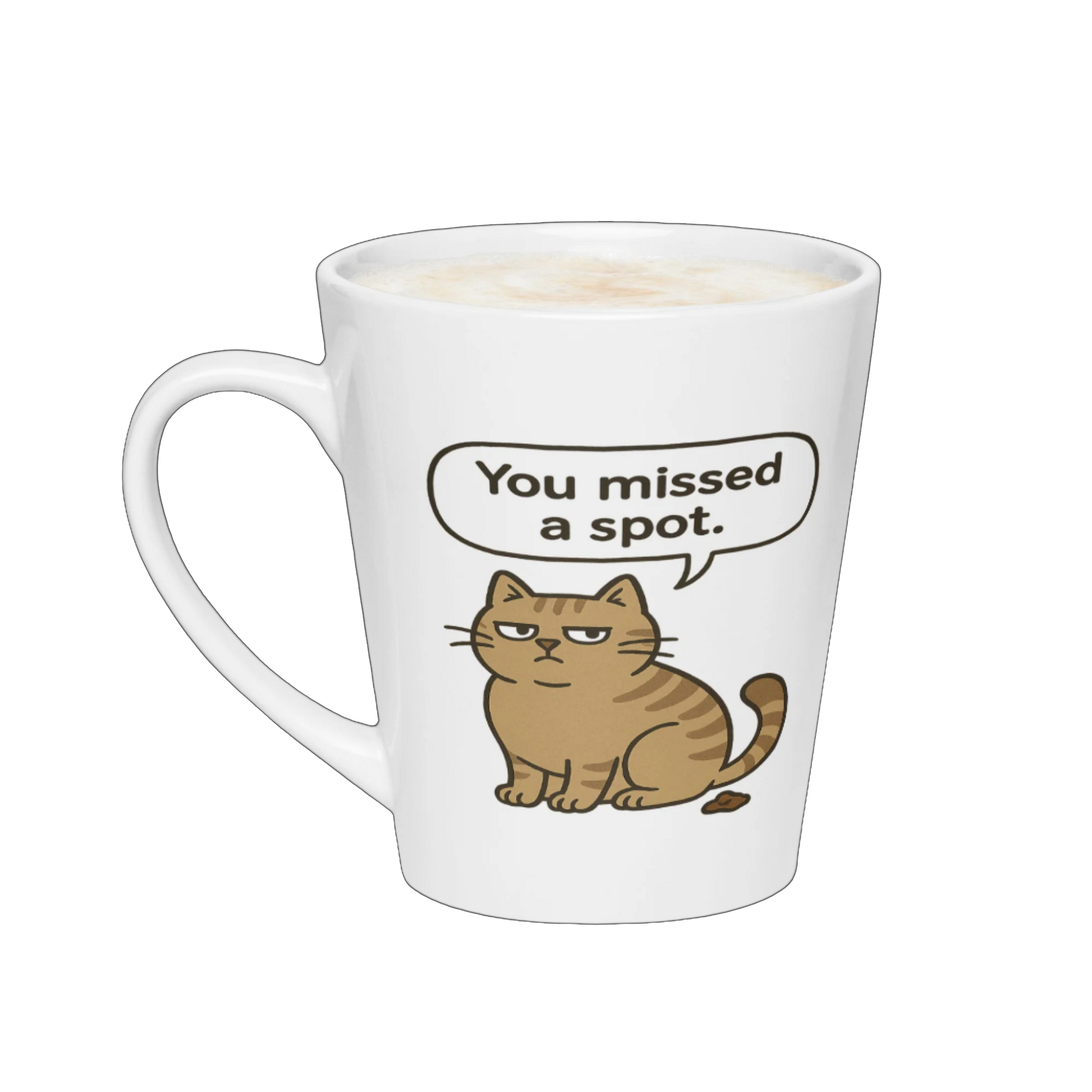 Mr Poop Man - Latte mug - Miso "You Missed a Spot"